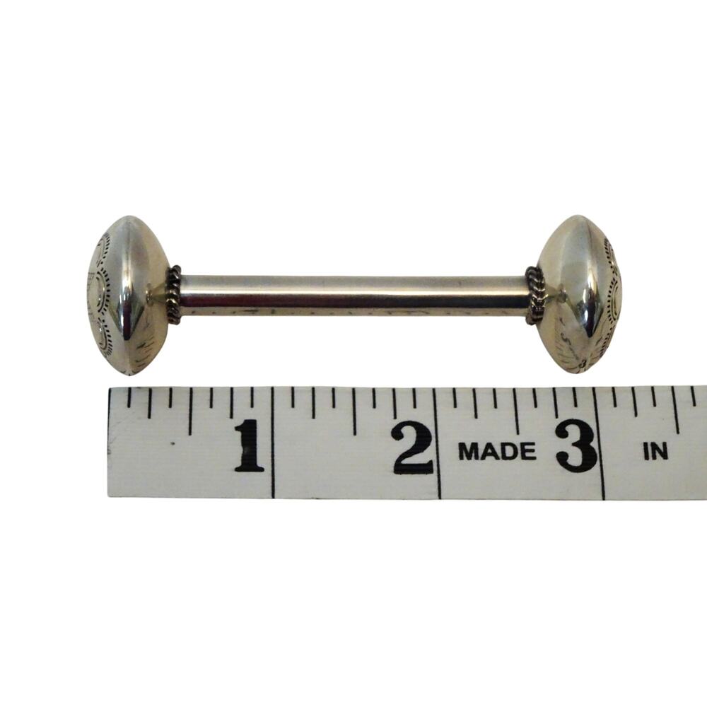 Vintage Sterling Silver Baby Rattle ACL 19g Star Design